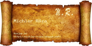 Michler Róza névjegykártya